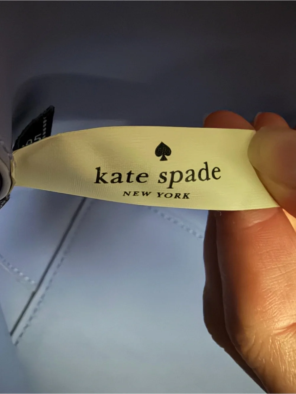 kate spade New York Leather Tote Light Tan Blue Interior Shoulder Bag - Picture 10 of 10